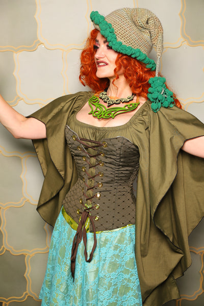 32. Petite Aurora Strapless in Sage Diamond - The Brine for Bunny Collection