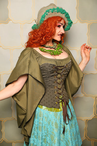 32. Petite Aurora Strapless in Sage Diamond - The Brine for Bunny Collection