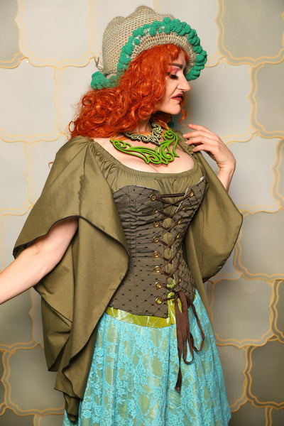 32. Petite Aurora Strapless in Sage Diamond - The Brine for Bunny Collection