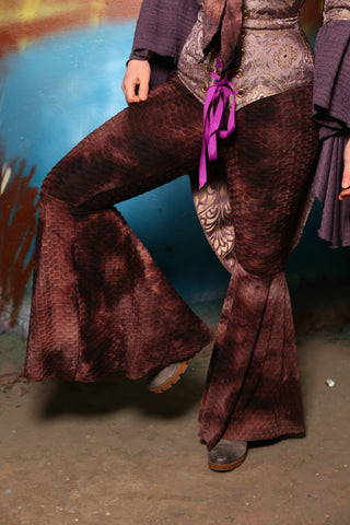 Bell Bottoms in Raisin Textured Spandex #07 - The Bells & Whistles Collection