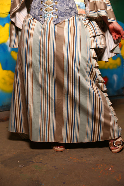 Full Length Chandelier Bustle Skirt in PowerPoint Dusk - Quack & Splash Collection