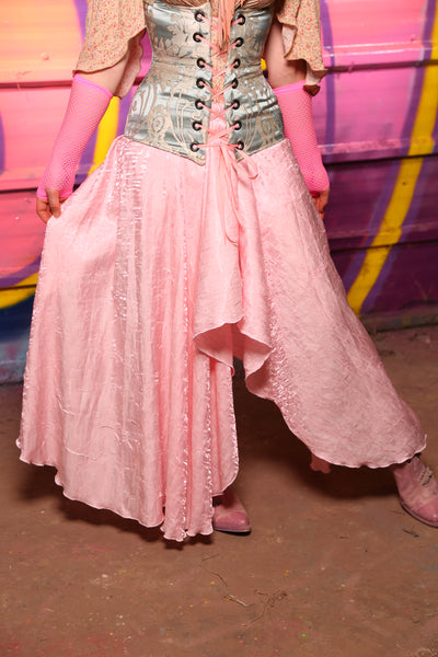 Crescent Skirt in Crushed Pastel Pink #7 - "Paradise Estate Collection"