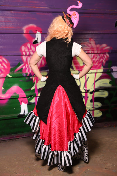 Vixen Corset w/Tails & Pockets in Solid Matte Black - The Dragon Fruit Diva Collection
