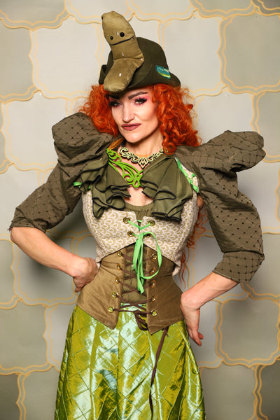 16. Detachable Puff Sleeve in Sage Diamond - The Brine for Bunny Collection