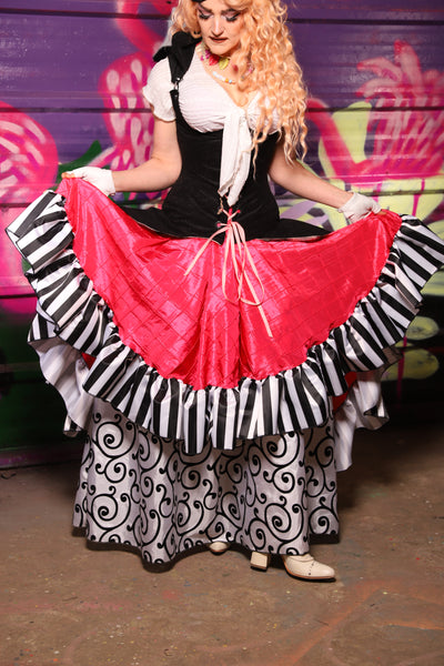 Salsa Skirt in Hot Pink Pintuck - The Dragon Fruit Diva Collection