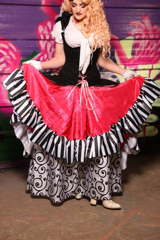 Salsa Skirt in Hot Pink Pintuck - The Dragon Fruit Diva Collection
