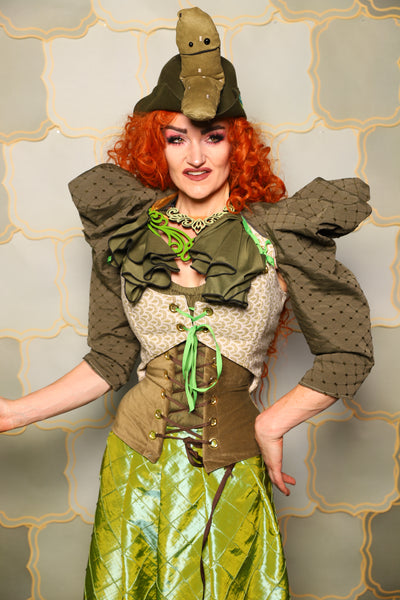 16. Detachable Puff Sleeve in Sage Diamond - The Brine for Bunny Collection
