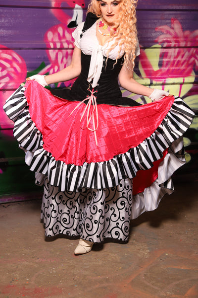 Salsa Skirt in Hot Pink Pintuck - The Dragon Fruit Diva Collection