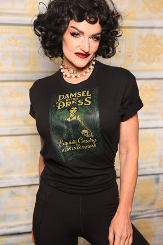 Damsel "Exquisite" Poster Tshirt in Solid Black
