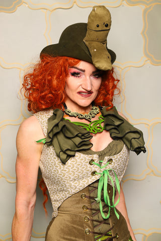 10. Cropped Marie Corset in Brine Scallop *PLEASE order by BUST Measurement, NOT waist!* - The Brine for Bunny Collection