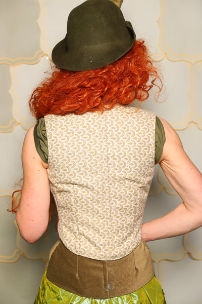10. Cropped Marie Corset in Brine Scallop *PLEASE order by BUST Measurement, NOT waist!* - The Brine for Bunny Collection