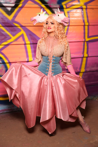 Fairy Skirt in Cotton Candy Pink Taffeta #14 -  "Paradise Estate Collection"