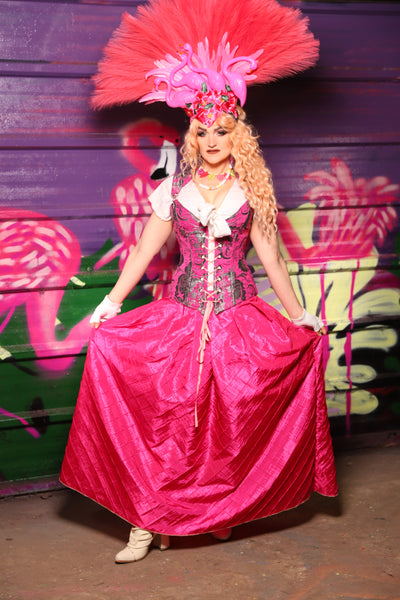 Tulip Skirt in Hot Pink Pintuck - The Dragon Fruit Diva Collection