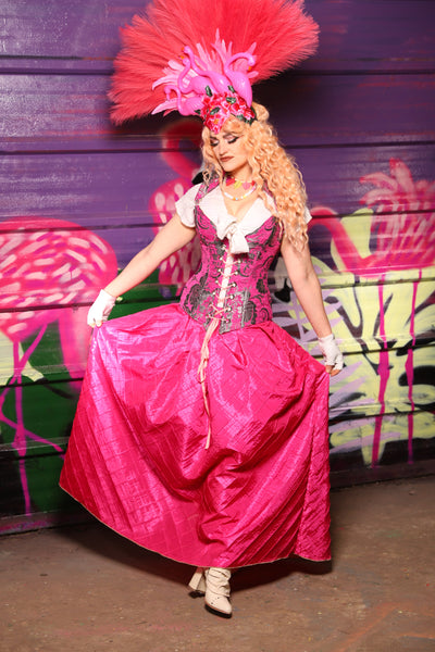 Tulip Skirt in Hot Pink Pintuck - The Dragon Fruit Diva Collection