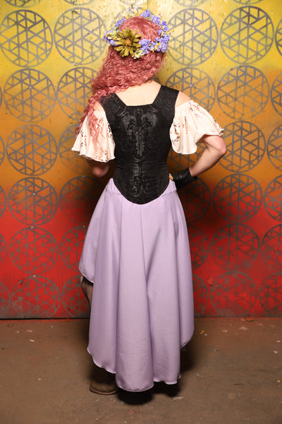 Crescent Skirt in Lilac Matte Reverse Satin - Bonfires, Blessings, and Blooms Collection