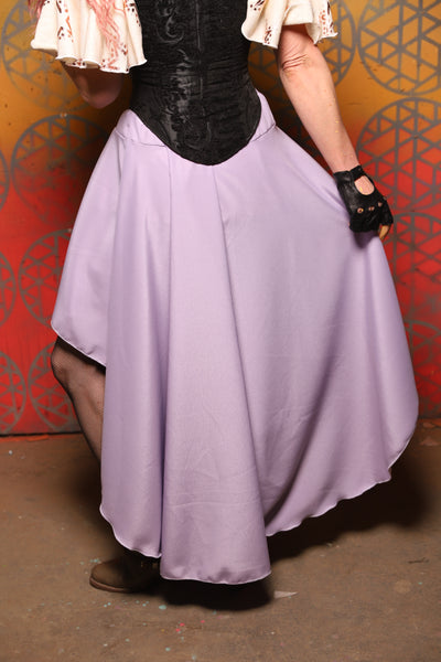 Crescent Skirt in Lilac Matte Reverse Satin - Bonfires, Blessings, and Blooms Collection