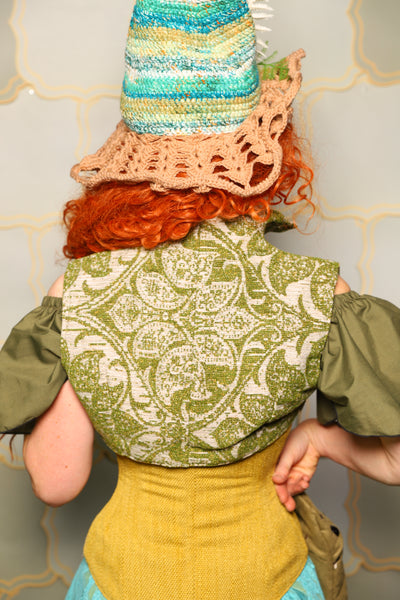 27. Lace-Up Vest in Garden Gate Paisley - The Brine for Bunny Collection