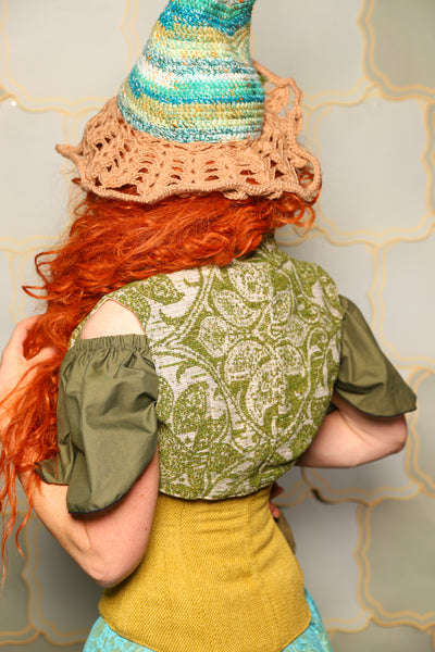27. Lace-Up Vest in Garden Gate Paisley - The Brine for Bunny Collection