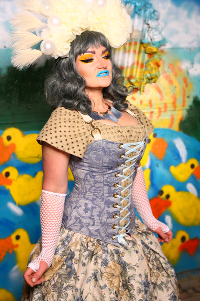 Aurora X Corset in Lakeside Jacquard - Quack & Splash Collection