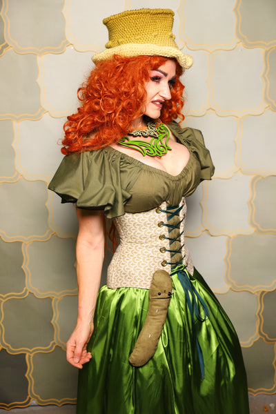 33. Petite Underbust Wench Corset in Brine Scallop - The Brine for Bunny Collection