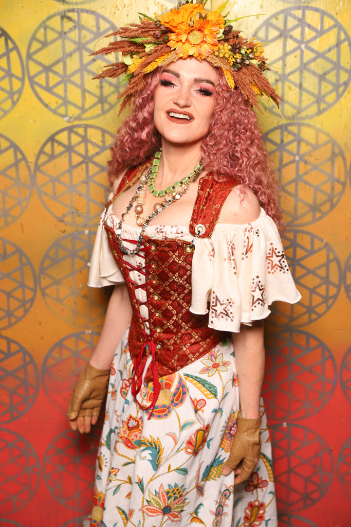 white christmas dresses 20. Elizabeth Corset in Persimmon Square