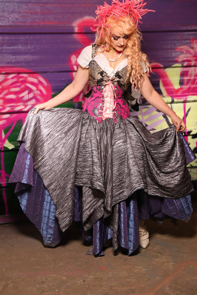 Fairy Skirt in Silver Ripple - The Dragon Fruit Diva Collection