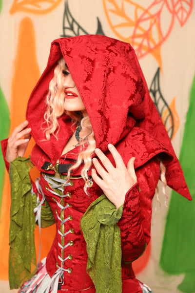 Traveler’s Hood in Scarlet Medallion - Nimble Thimble Collection