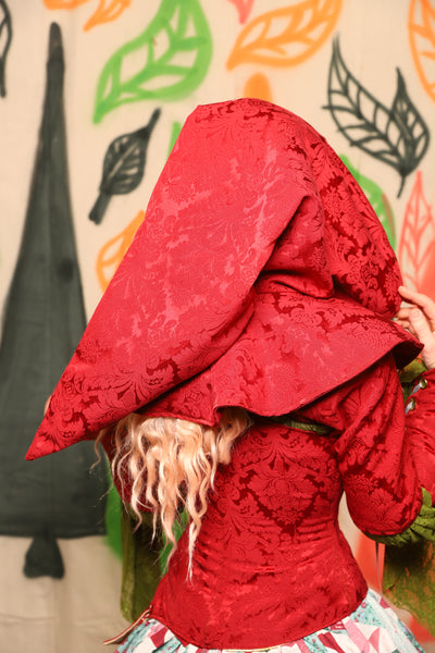 Traveler’s Hood in Scarlet Medallion - Nimble Thimble Collection