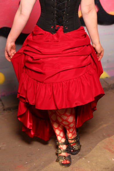 Swoon Skirt w/ Ruffle in Bright Red #30 - The Ruby Gloom Collection