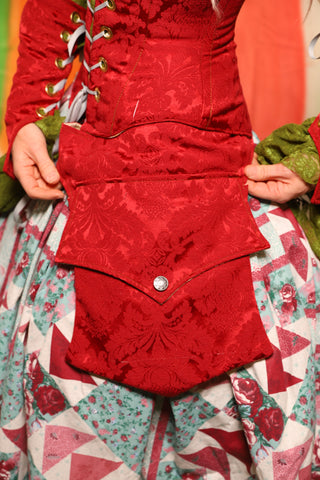 Huge Bleeping Hip Pouch in Scarlet Medallion - Nimble Thimble Collection