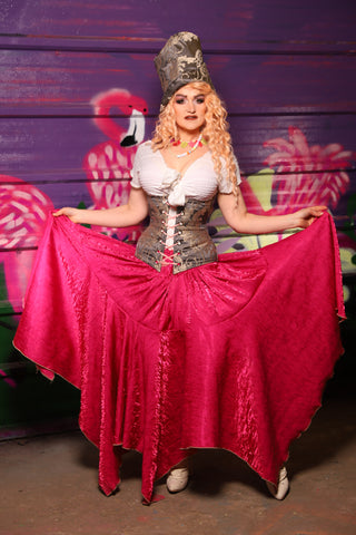 Drop Waist Fairy Skirt in Crushed Hot Pink - The Dragon Fruit Diva Collection