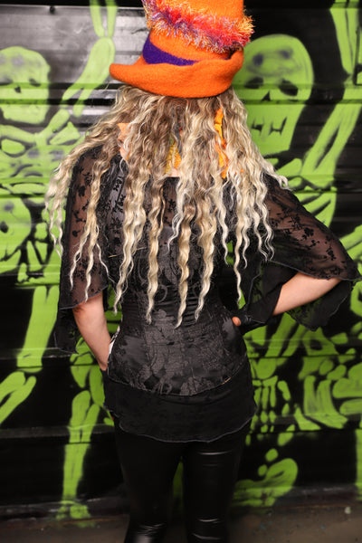 *2 Variants! FULL & Petite Wench* in Black Damask Jacquard w/front panels in Spell Book Witch - Spooky Saturday Part 8