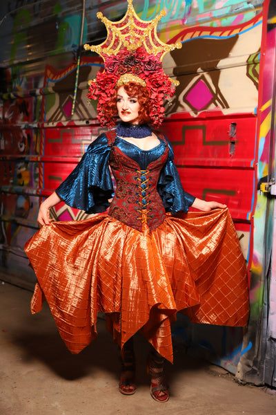 11. Fairy Skirt in Shiny New Pumpkin Pintuck - The Magic Carpet Ride Collection