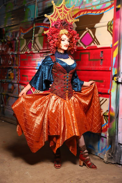 11. Fairy Skirt in Shiny New Pumpkin Pintuck - The Magic Carpet Ride Collection