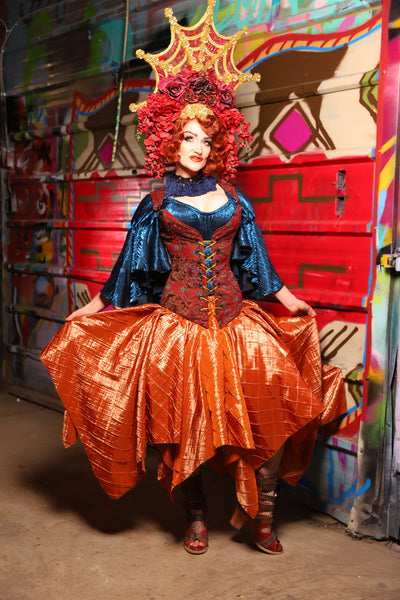 11. Fairy Skirt in Shiny New Pumpkin Pintuck - The Magic Carpet Ride Collection