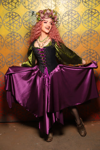 28. Fairy Skirt in Majesty Stretch Satin -  Bonfires, Blessings, and Blooms Collection