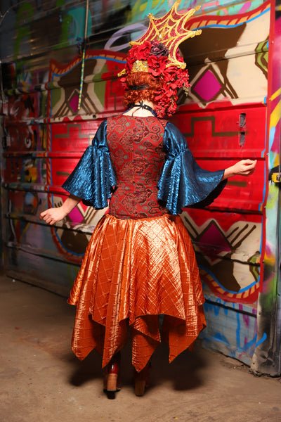 11. Fairy Skirt in Shiny New Pumpkin Pintuck - The Magic Carpet Ride Collection