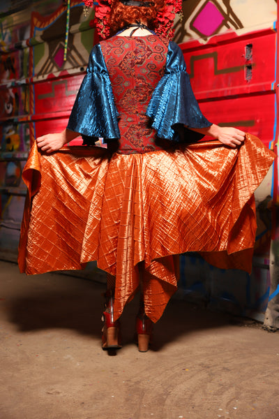 11. Fairy Skirt in Shiny New Pumpkin Pintuck - The Magic Carpet Ride Collection