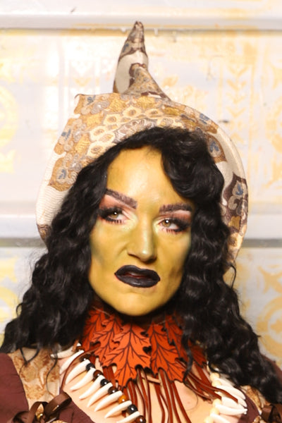 Pixie Witch Hat in Flower Kaleidoscope - "The Onions & Ogres Collection"