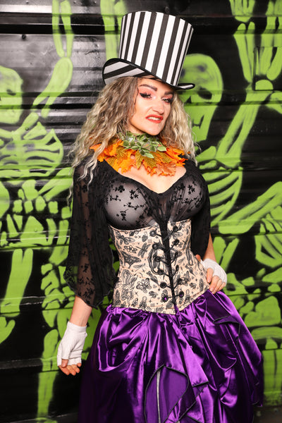 *2 Variants! FULL & Petite Wench* in Black Damask Jacquard w/front panels in Whispers of Witchcraft  - Spooky Saturday Part 8