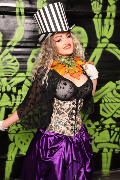 *2 Variants! FULL & Petite Wench* in Black Damask Jacquard w/front panels in Whispers of Witchcraft  - Spooky Saturday Part 8