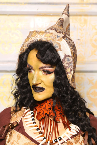 Pixie Witch Hat in Flower Kaleidoscope - "The Onions & Ogres Collection"