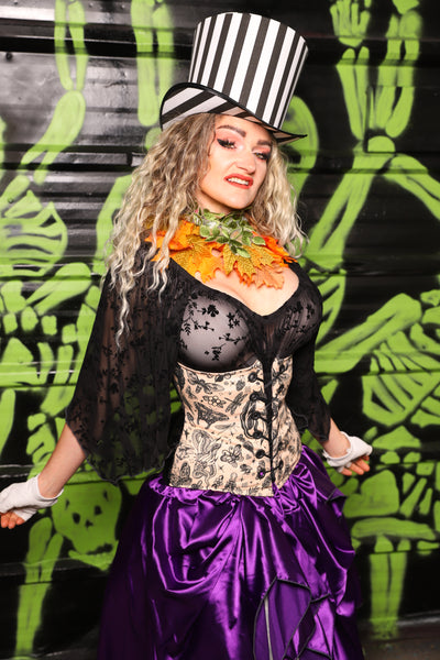 *2 Variants! FULL & Petite Wench* in Black Damask Jacquard w/front panels in Whispers of Witchcraft  - Spooky Saturday Part 8