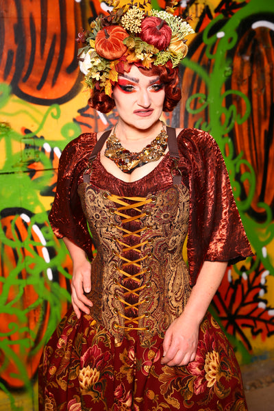 Aurora X Corset in "Literally Michelle's 2008 Couch" - The Ginger Snapped Collection