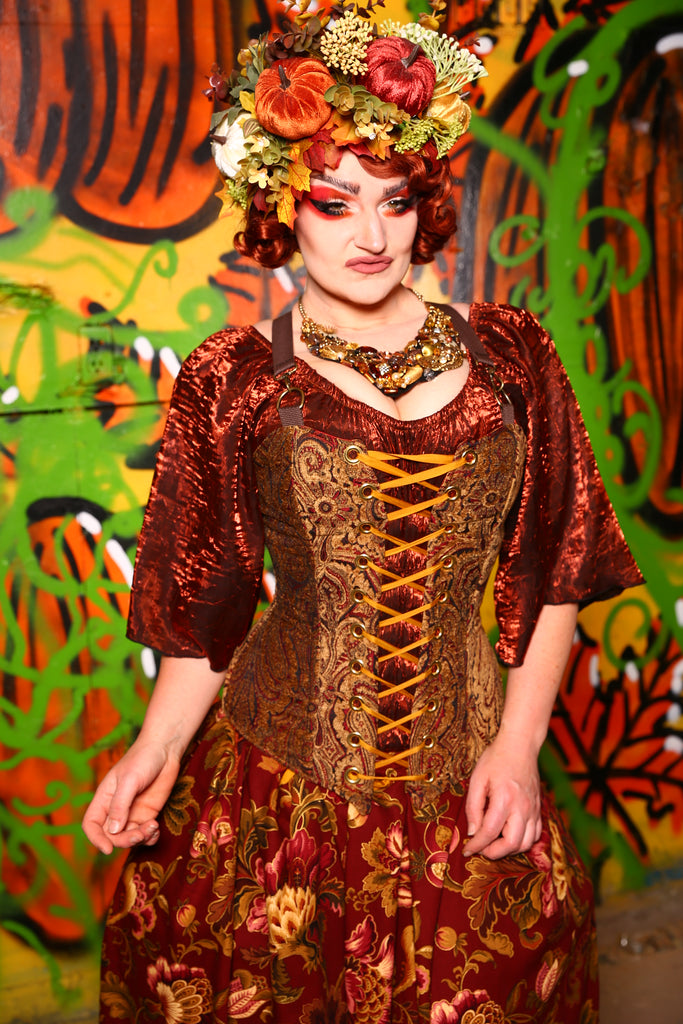 Aurora X Corset in "Literally Michelle's 2008 Couch" - The Ginger Snapped Collection