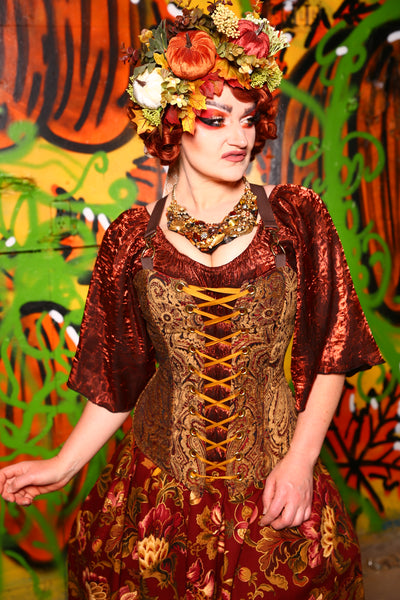 Aurora X Corset in "Literally Michelle's 2008 Couch" - The Ginger Snapped Collection