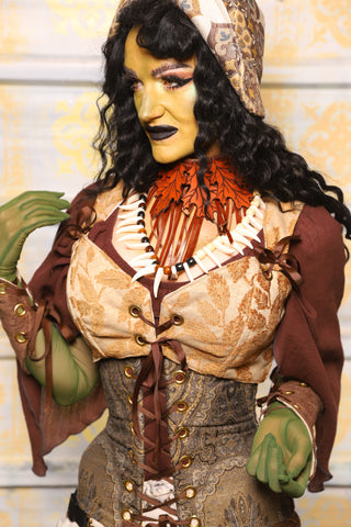 Cropped Courtier in Gold Leaves - "The Onions & Ogres Collection"