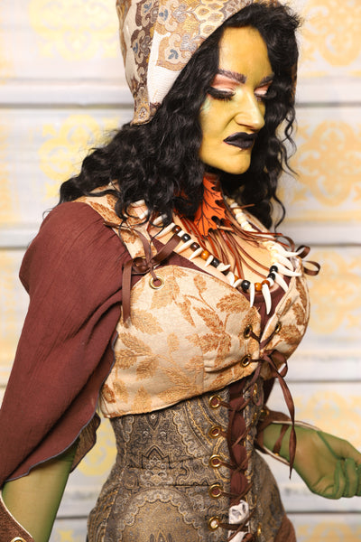 Cropped Courtier in Gold Leaves - "The Onions & Ogres Collection"