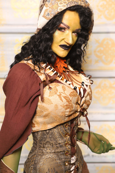 Cropped Courtier in Gold Leaves - "The Onions & Ogres Collection"