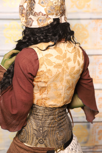 Cropped Courtier in Gold Leaves - "The Onions & Ogres Collection"